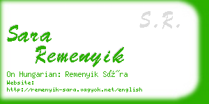 sara remenyik business card